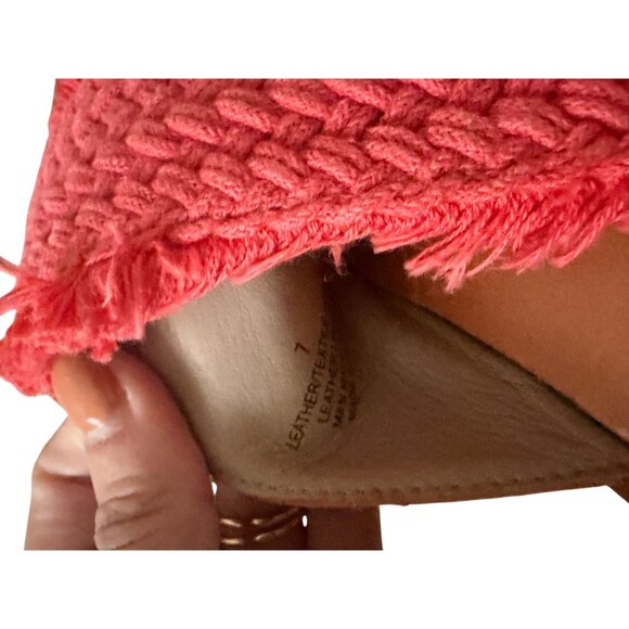 ABLE Orange Woven Braided Slides Sandals Size 7 - Picture 8 of 10